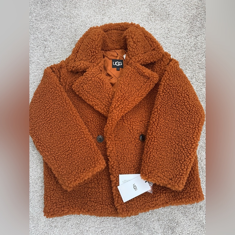 NWT UGG Gertrude Short Teddy Coat